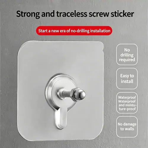 🔥🔥Self Adhesive Nails Wall Mount Non-Trace Screw Hook Stickers(10pcs) Main Image