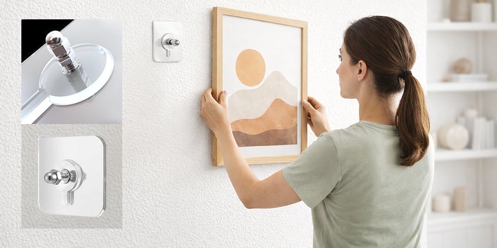 🔥🔥Self Adhesive Nails Wall Mount Non-Trace Screw Hook Stickers(10pcs)