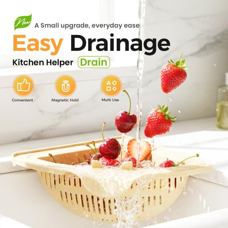 Triangle Sink Corner Rack – Food Strainer + Sponge Storage
