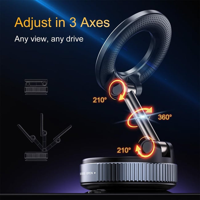 Tired of Car Phone Holders That Can't Hold? This One Has Dual Magnets & Strong Suction Base Main Image