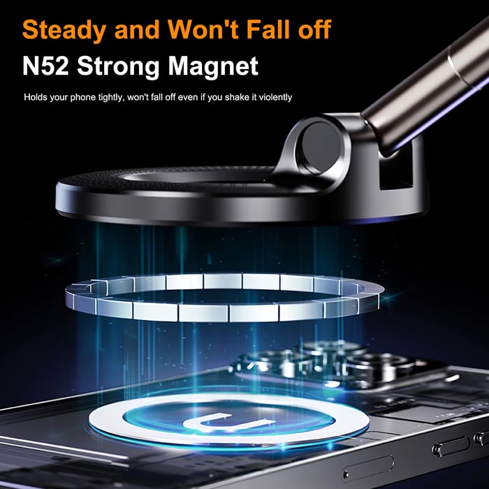 Tired of Car Phone Holders That Can't Hold? This One Has Dual Magnets & Strong Suction Base