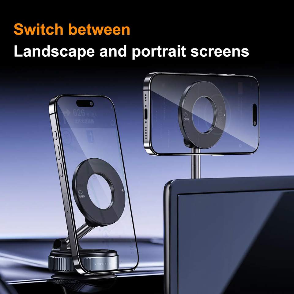 Tired of Car Phone Holders That Can't Hold? This One Has Dual Magnets & Strong Suction Base