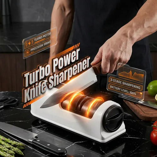 🥳2026 HOT SALE🥳3-Stage Electric & Manual Knife Sharpener