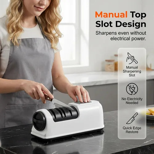🥳2026 HOT SALE🥳3-Stage Electric & Manual Knife Sharpener