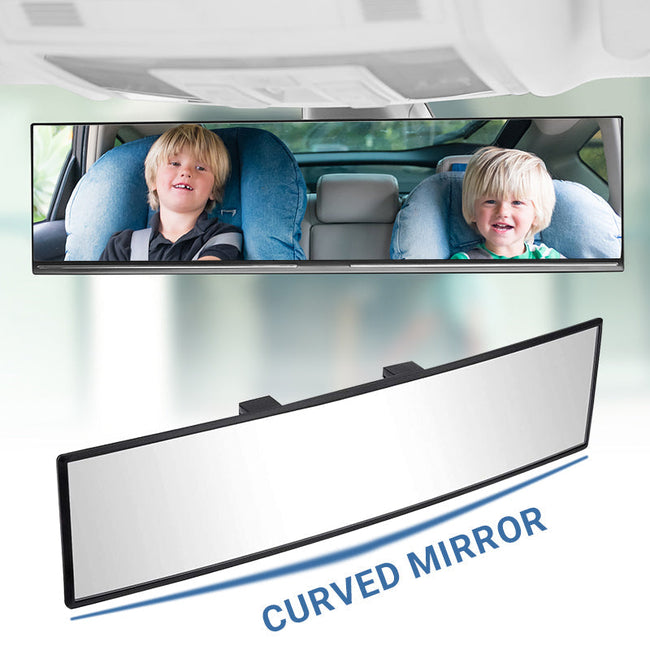 Wide Car Curved Rear View Mirror Hover Image